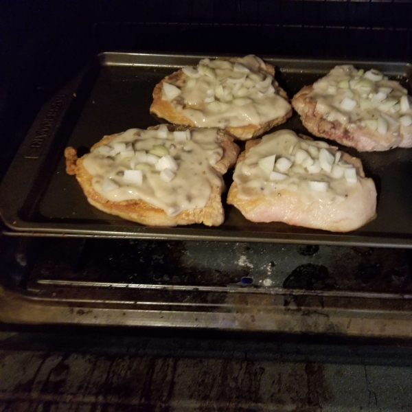 Baked Chicken-Fried Steak with Mushroom Gravy
