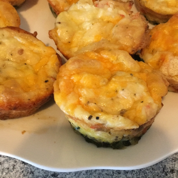 Mini Spinach and Crab Quiche