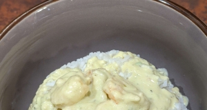 Shrimp in Avocado Cream Sauce