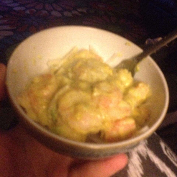 Shrimp in Avocado Cream Sauce