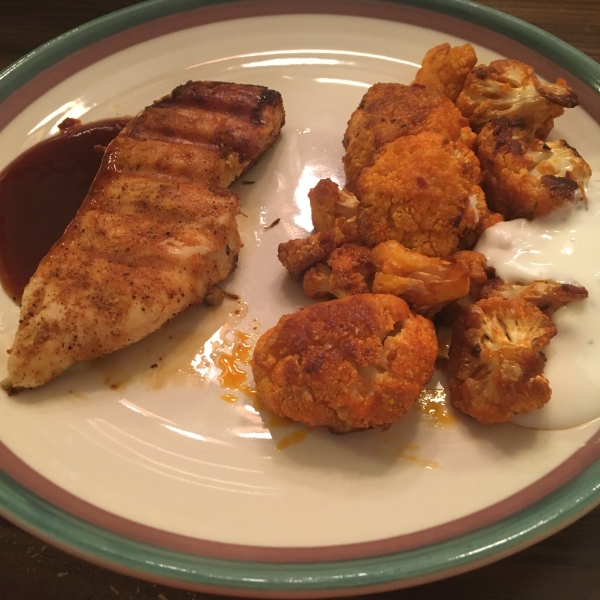 Roasted Buffalo Cauliflower