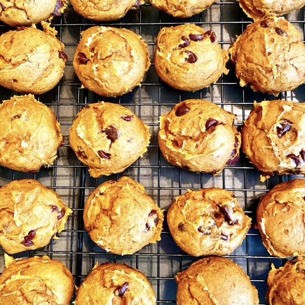 Pumpkin Cake Mix Cookies with Chocolate Chips