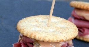 RITZ Pastrami and Corned Beef Mini Sandwich, created by Carnegie Deli