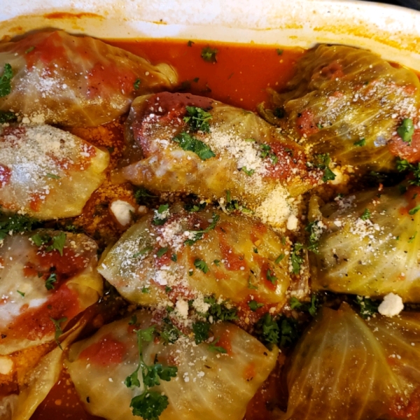 Lamb and Rice Stuffed Cabbage Rolls