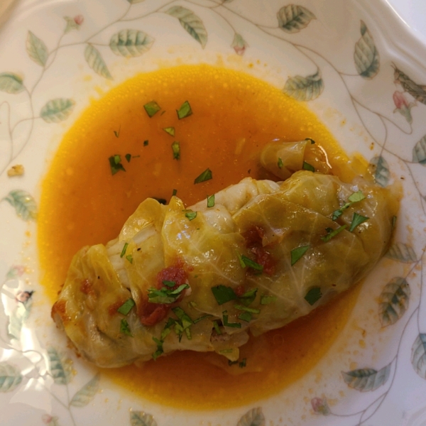 Lamb and Rice Stuffed Cabbage Rolls