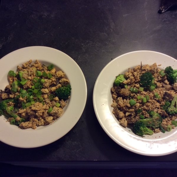 Vegan Tofu Scramble with Mushrooms