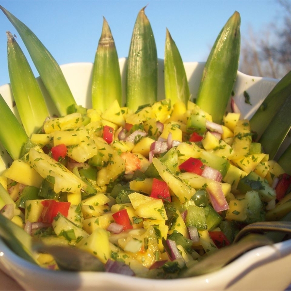 Tropical Mango and Pineapple Paradise Salsa