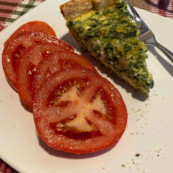 Green Chile Spinach Quiche