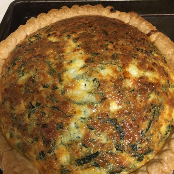 Green Chile Spinach Quiche