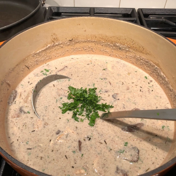 Mushroom and Gorgonzola Soup