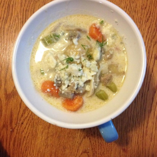 Mushroom and Gorgonzola Soup