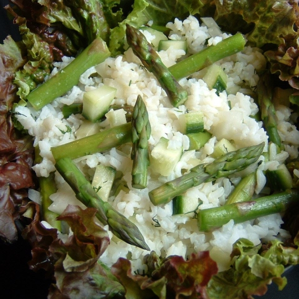 Rice, Asparagus and Cucumber Salad