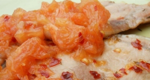 Benji's Pork Chops with Grapefruit Relish