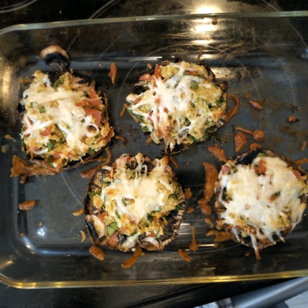 Spinach Stuffed Portobello Mushrooms