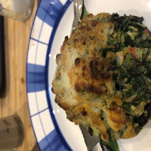 Spinach Stuffed Portobello Mushrooms