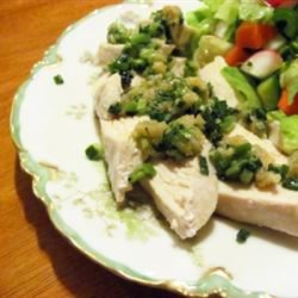 Chicken with Ginger Pesto