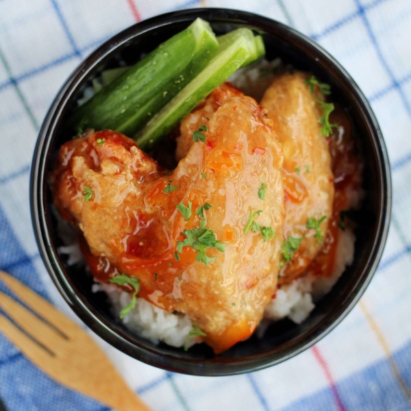 Sweet Chili and Orange Marmalade Glazed Chicken Wings