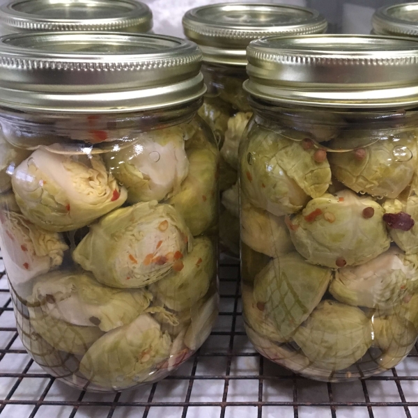 Zesty Pickled Brussels Sprouts