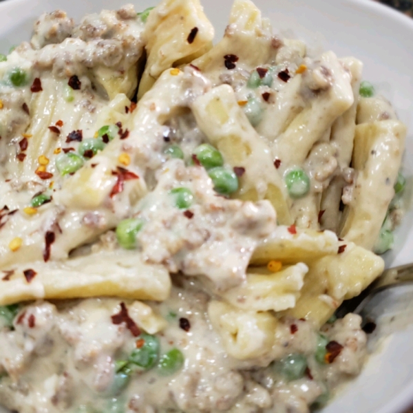 Pasta with Peas and Sausage