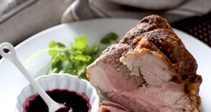 Roast Pork with Blueberry Port Sauce