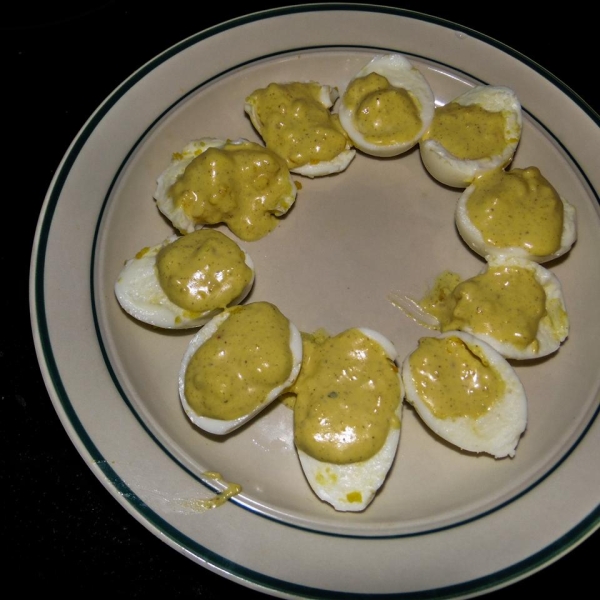 Spicy Italian Deviled Eggs