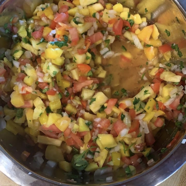 Mango, Peach and Pineapple Salsa