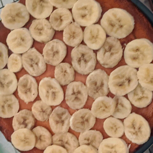 Banana Cheesecake with Banana Cream Pie Topping