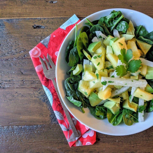 Jicama and Pineapple Salad in a Cilantro Vinaigrette