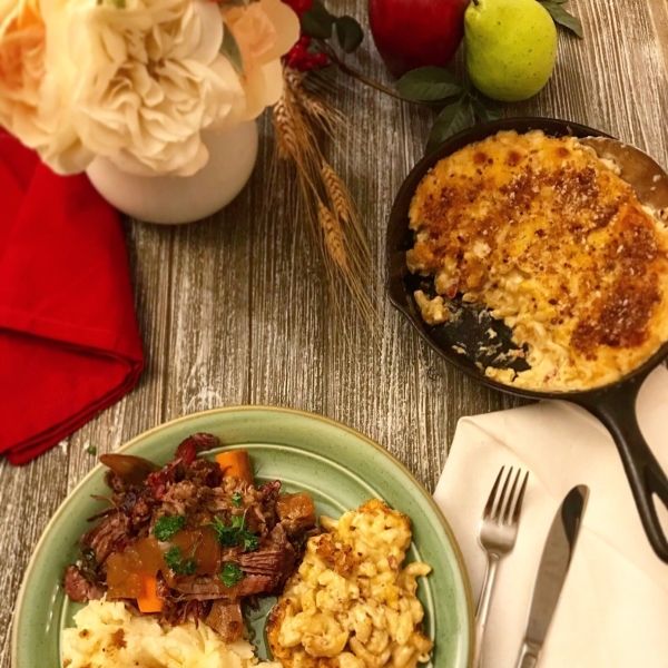 Air Fryer Mac and Cheese with Bacon