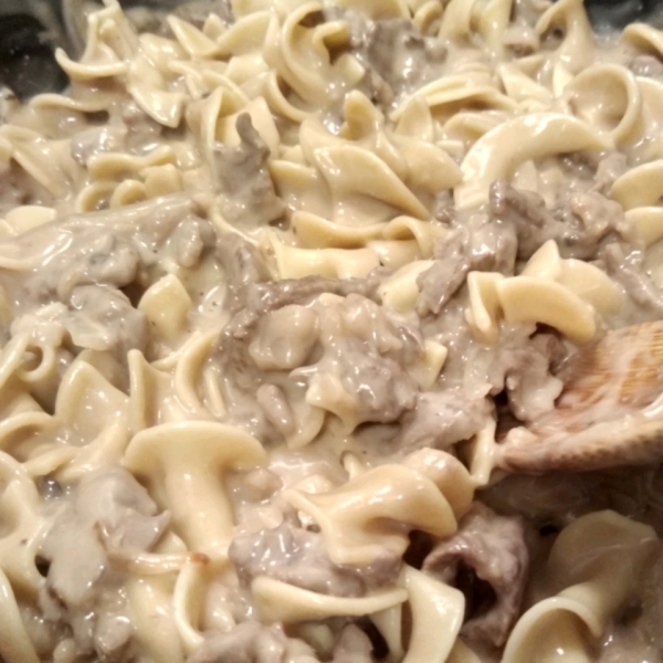 Creamy Beef Tips with Egg Noodles