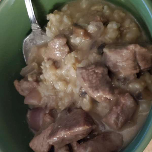 Creamy Beef Tips with Egg Noodles