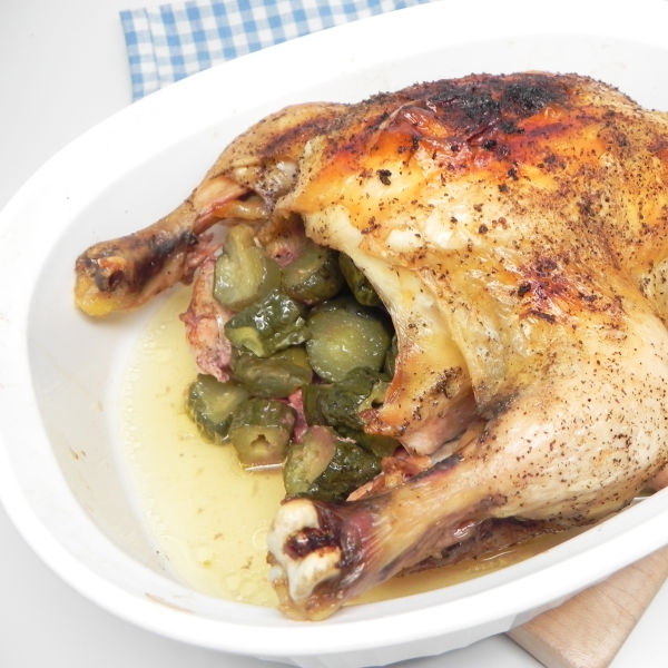 Dill Pickle Slow Cooker Whole Chicken