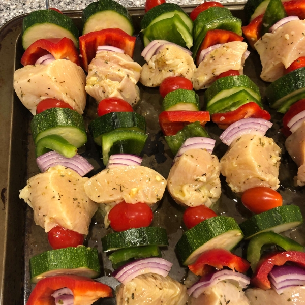 Greek Island Chicken Shish Kebabs