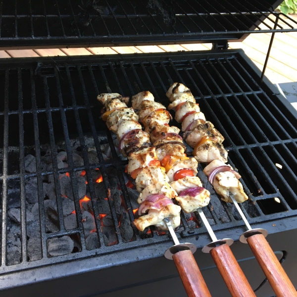 Greek Island Chicken Shish Kebabs