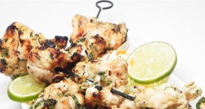 Grilled Spiral Chicken Skewers