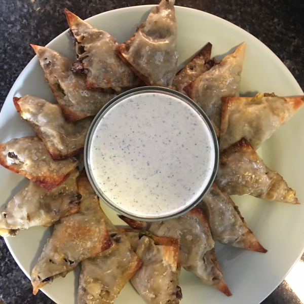 Southwestern Egg Rolls with Avocado Cilantro Sauce