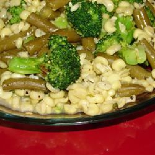 Broccoli, Corn, and Green Bean Saute