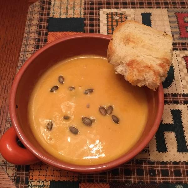 Butternut and Acorn Squash Soup