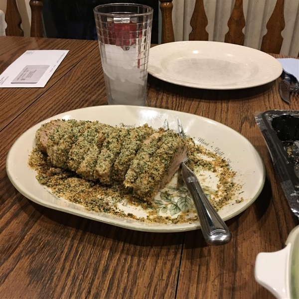 Parsley and Parmesan Crusted Pork Tenderloin