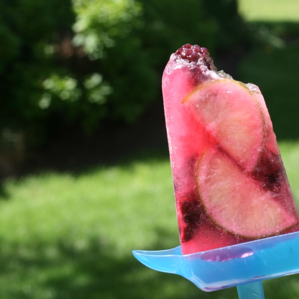 Blackberry-Lime Gin and Tonic Ice Pops