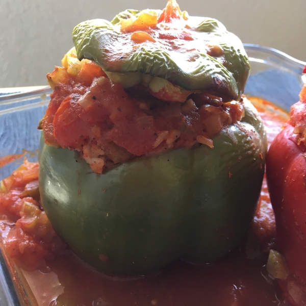 Plant-Based Stuffed Green Pepper