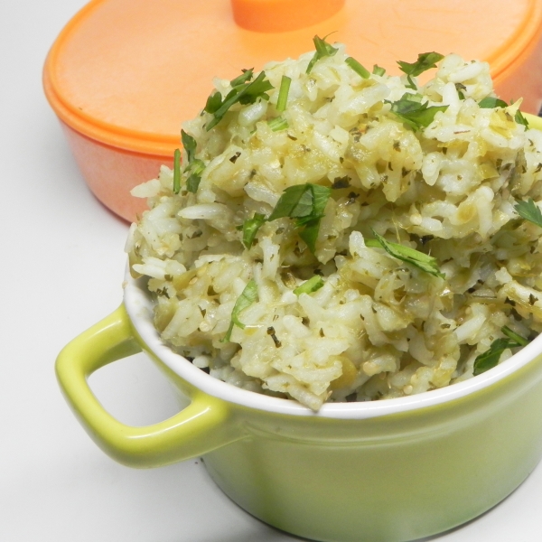 Green Rice with Green Chiles