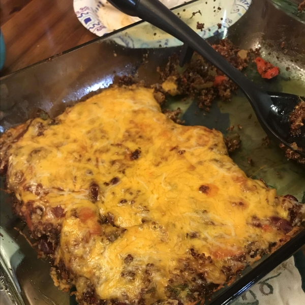 Black Bean and Quinoa Enchilada Bake