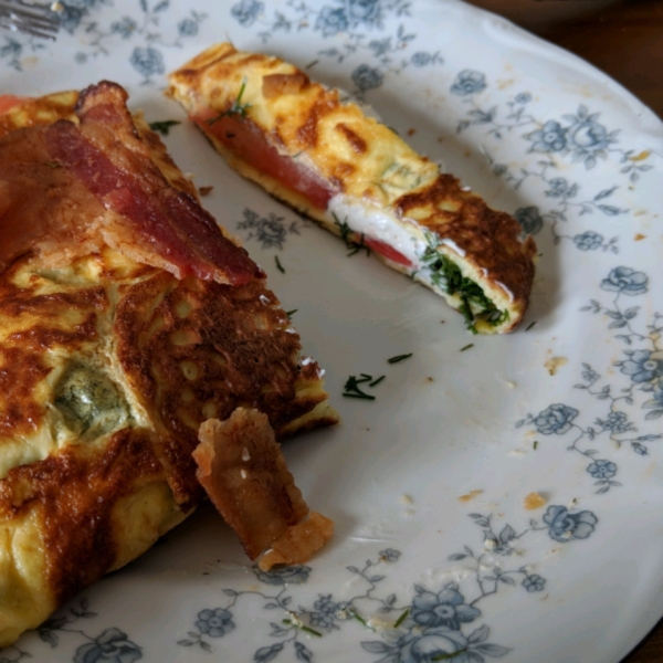 Egyptian Feta Cheese Omelet Roll