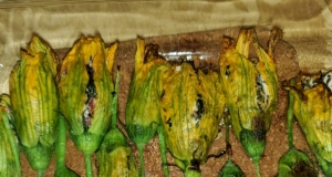 Oven Roasted Stuffed Squash Blossoms