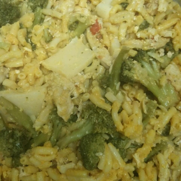 Macaroni and Cheese with Chicken and Broccoli