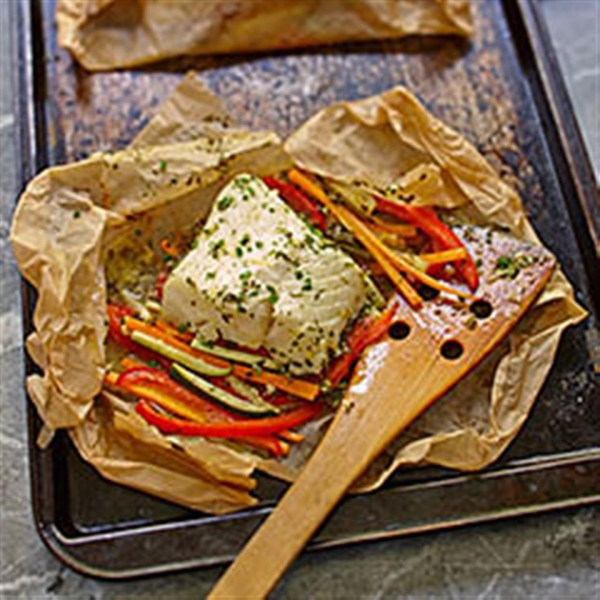 Buttery Cod and Vegetable Packets