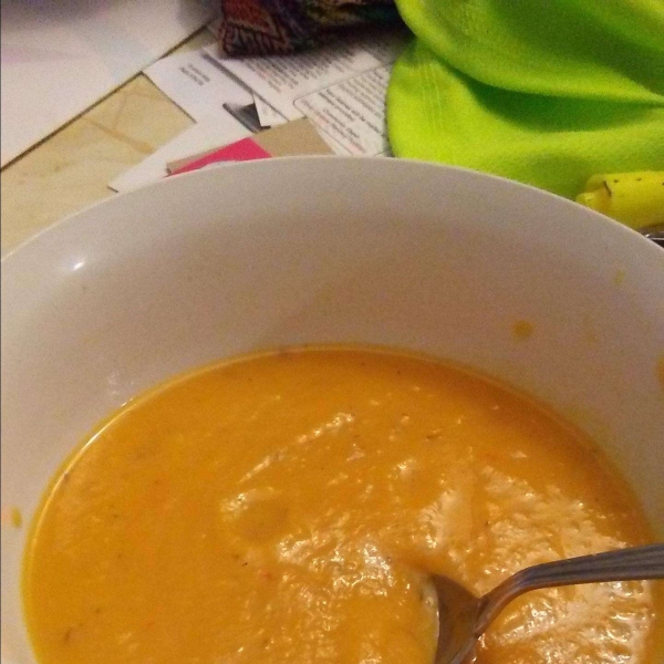 Rockin Carrot, Sweet Potato, and Ginger Soup