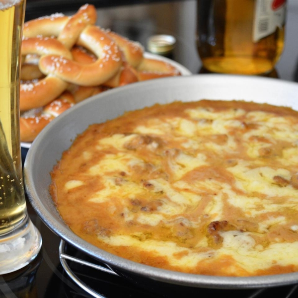 Wisconsin Brat & Beer Cheese Dip