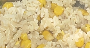 Brown Rice Pilaf with Onions and Corn